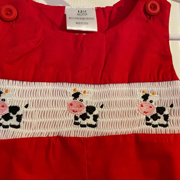 New Smocked Cow Longalls - Picture 8 of 8